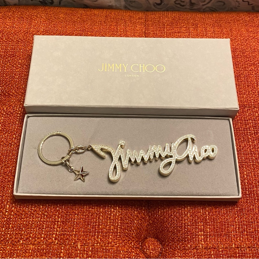 Jimmy Choo Gold Crystal Purse Charm